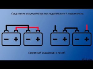 Последовательное или параллельное соединение аккумуляторов 12 вольт для инвертора