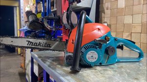 Бензопила Makita DCS 34. Заливает двигатель , простые операции занимают много времени.