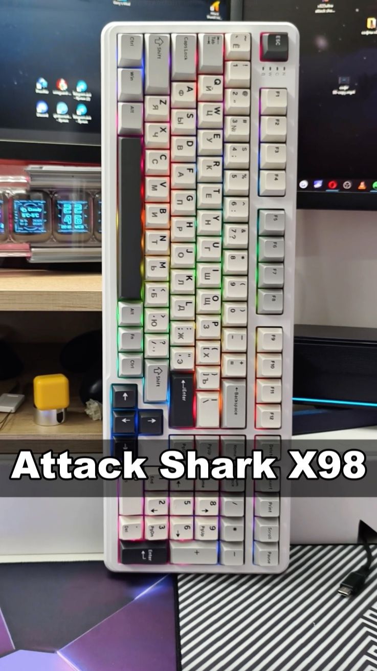 ATTACK SHARK X98 | ОБЗОР | GAMING KEYBOARD | ХАРАКТЕРИСТИКИ смотреть онлайн