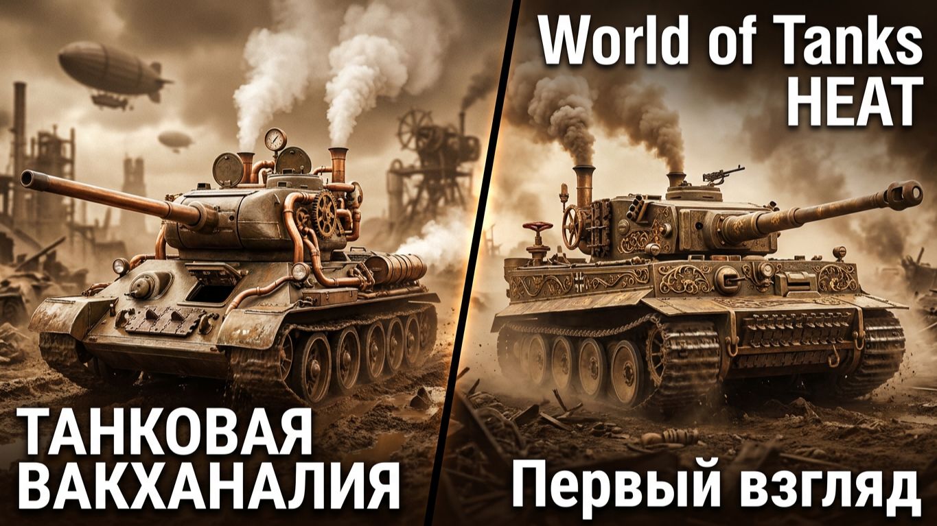 World Of Tanks HEAT - ТАНКОВАЯ ВАКХАНАЛИЯ🕹Первый взгляд, обзор геймплей