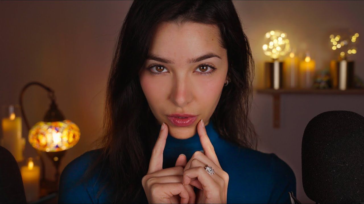 ASMR Delicate Mouth Sounds with New Mics! (And Face touching) смотреть онлайн