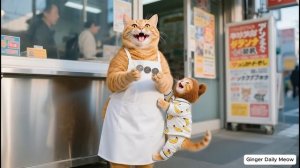 Рыжий котенок и его друзья сходят с ума от фруктового мороженого — мама-кошка делает лучшее в городе
