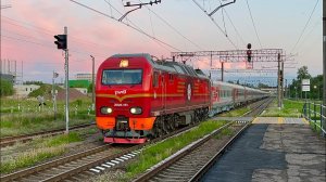 ТЧ-8! Электровоз ЭП2К-151 с фирменным поездом №41/42 Великий Новгород - Москва