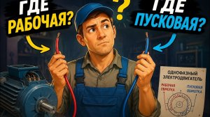 Как просто определить, где рабочая,а где пусковая обмотки?🤦♂️