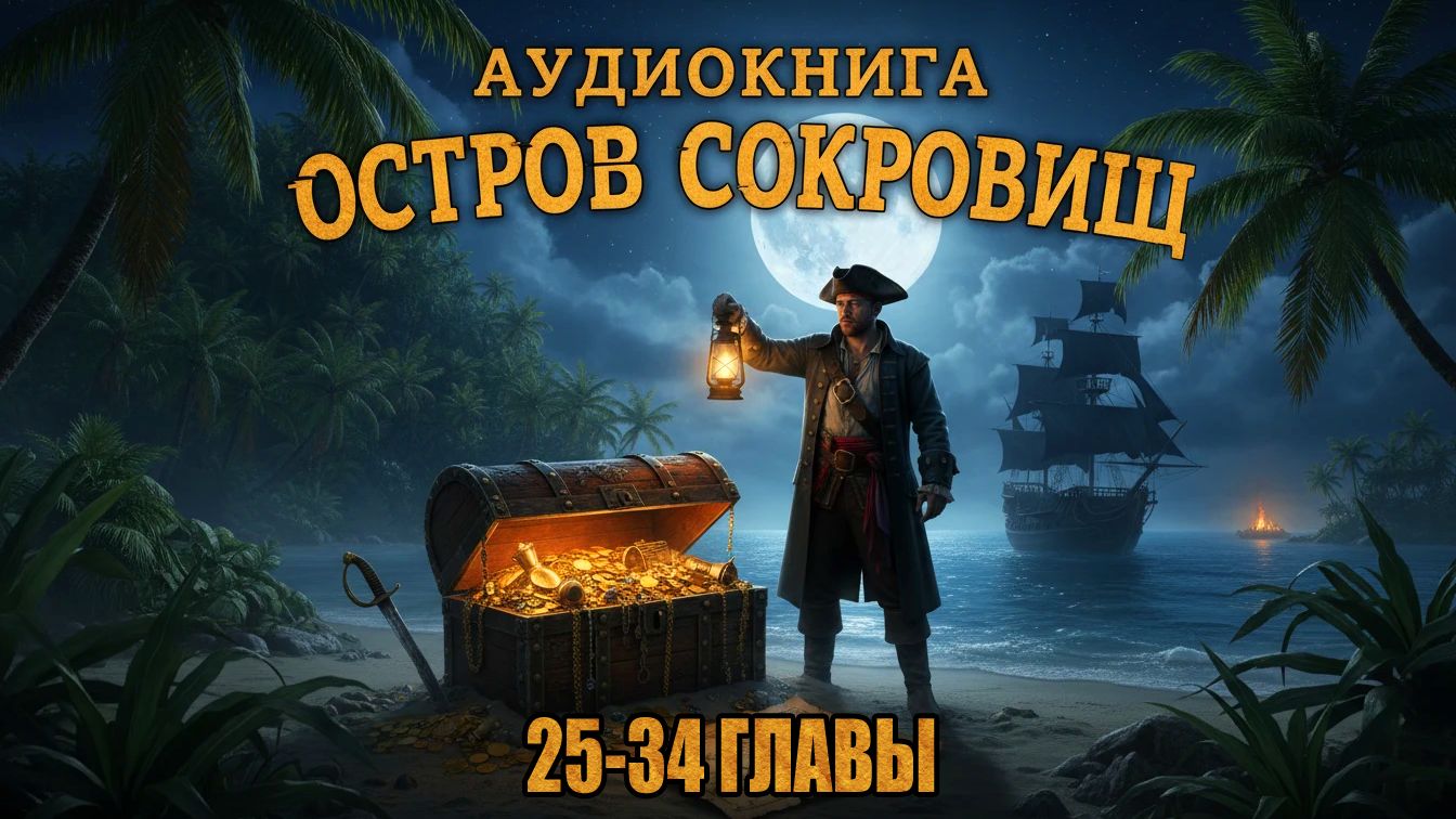 Остров сокровищ. Аудиокнига. 25-34 главы. Роберт Льюис Стивенсон. Литература приключения.