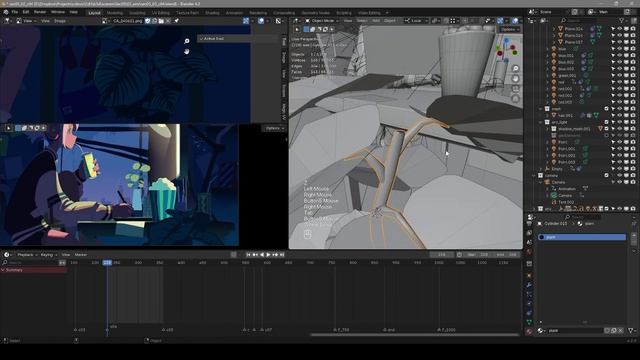 Coloso - A to Z of NPR Animation in Blender 40-3. Background Objects Effects Practice - 4 смотреть онлайн