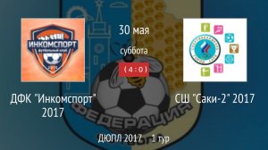Инкомспорт 2017 - СШ Саки-2 2017 (4:0)