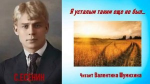С. Есенин «Я усталым таким еще не был...» Читает Валентина Шумихина.