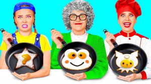 Кулинарный Челлендж# Я против Бабушки # Удивительные Лайфхаки с Едой