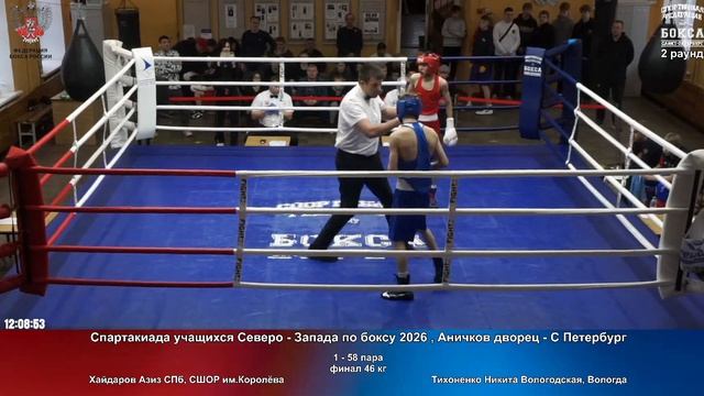 58 финал 46 кг Хайдаров Азиз СПб, СШОР Тихоненко Никита Вологодская, Вологда
