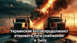 Украинские БПЛА продолжают атаковать пути снабжения в тылу.