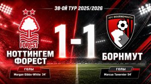 ГОЛЫ НОТТИНГЕМ ФОРЕСТ - БОРНМУТ // 38-ОЙ ТУР АПЛ 25/26