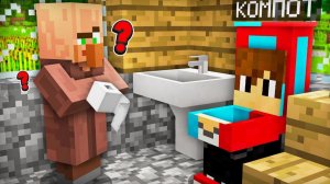 ПРЯТКИ С ЖИТЕЛЕМ ПОШЛИ НЕ ПО ПЛАНУ В МАЙНКРАФТ Компот Minecraft