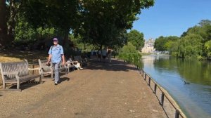 Лондон жара 34°C прогулка по центру города от королевских парков до Саут Бэнк ☀️🥵✨
