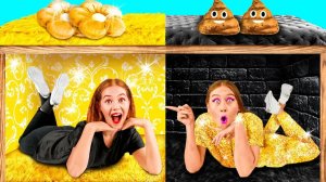 Секретный Домик Под Кроватью _ Богатая vs Бедная Сумасшедший Челлендж от 4Teen