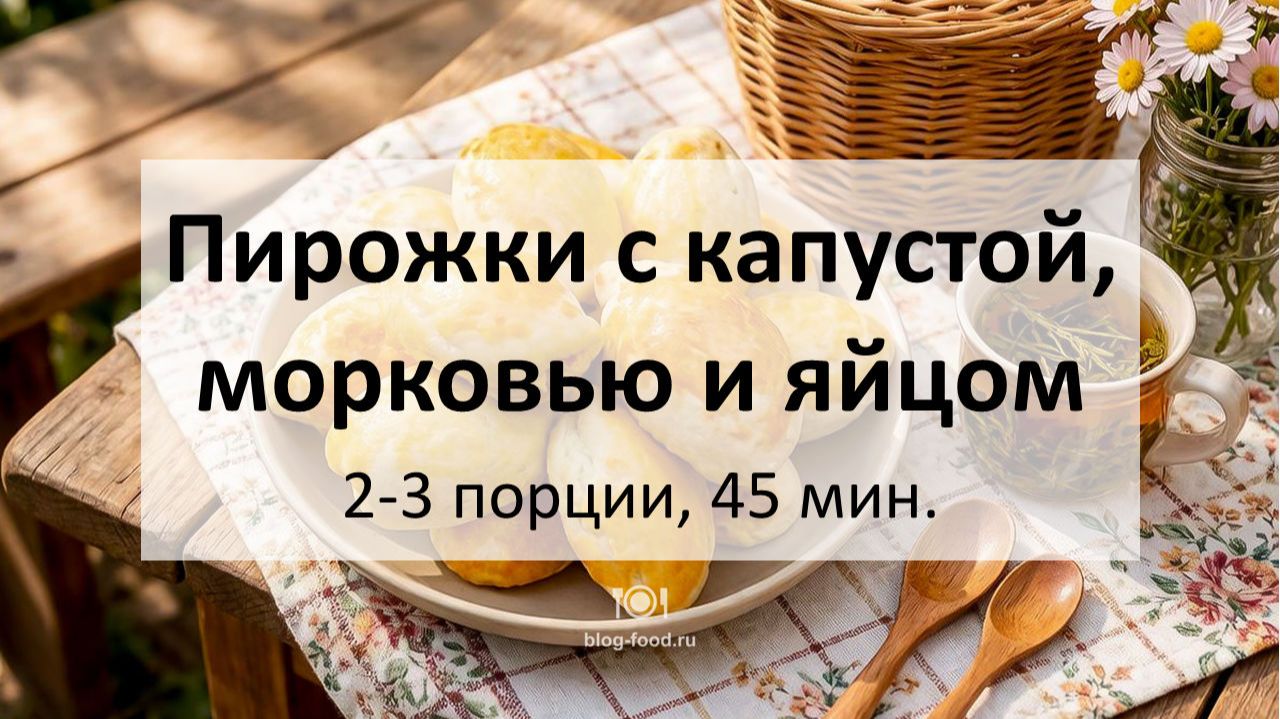 Пирожки с капустой, морковью и яйцом