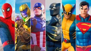 Все трейлеры и сцены Marvel и DC в Fortnite