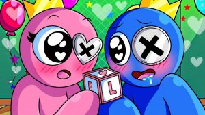 ХАГГИ ВАГГИ - СИНИЙ ВЛЮБИЛСЯ!  Poppy PlaytimeRainbow Friends - Анимации на русском