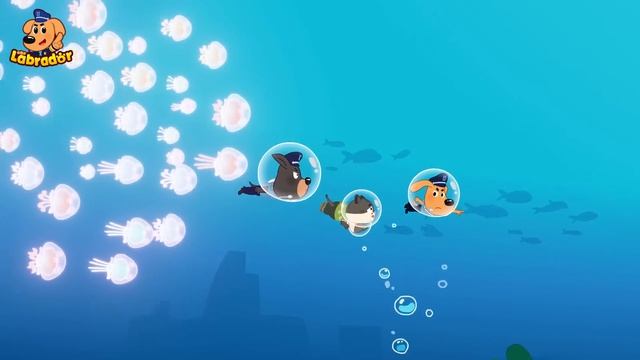 🪼Будьте осторожны с медузами Опасность детей Новый эпизод Развивающий мультик Шериф Лабрадо смотреть онлайн