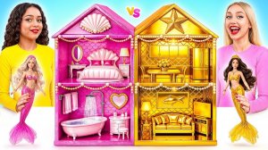 Строим Удивительный Кукольный Домик # Золотая vs Розовая Русалка от Multi DO Girls