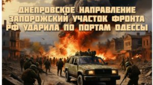 Новости СВО Сегодня- Днепровское направление Запорожский участок фронтаРФ ударила по портам Одессы