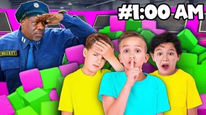 24-ЧАСОВОЙ НОЧНОЙ ВЫЗОВ в БАТУТНОМ ПАРКЕ!
