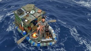 Выживание на плоту из мусора с собакой / Сборка плота и приготовление гигантского осьминога на гриле