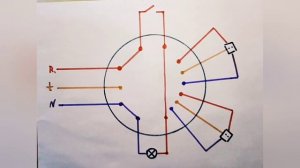 Разветвительная коробка. Принципиальная схема соединения проводов.