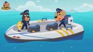 🦈Нападение большущей акулы!   🚢Безопасность на пляже   🔍Новый эпизод мультиков   Шериф Лабрадор