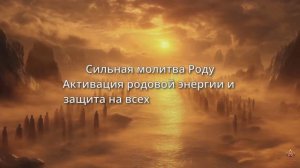 Сильная Молитва Роду. Активация Родовой Энергии и Защита.