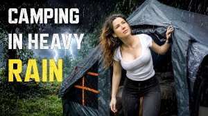 UMA Camping - Solo Camping in Heavy Rain / Alone in the Woods