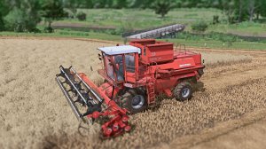 FS25 Журавлёво. Уборка пшеницы ДОН-1500А, МТЗ-1221 / 1025