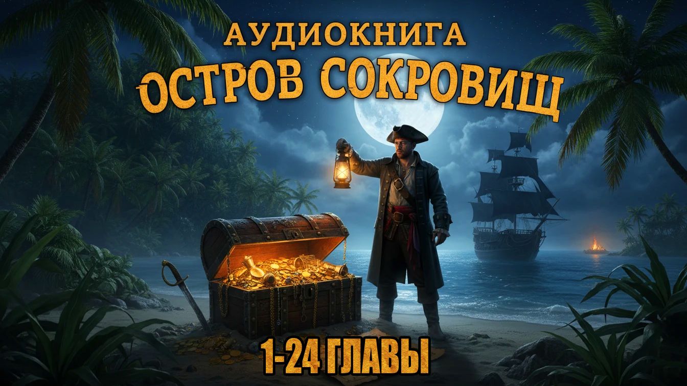Остров сокровищ. Аудиокнига. 1-24 главы. Роберт Льюис Стивенсон. Литература приключения.