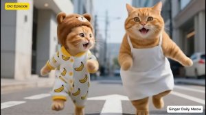 Маму-кошку избегают из-за ее запаха# рыжий котенок помогает ей освежиться с помощью прекрасных цвето