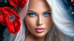 С днём блондинок. Красивая музыкальная открытка.