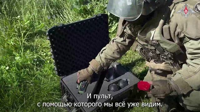 Выполнение задач по разминированию военными инженерами ГрВ «Север»