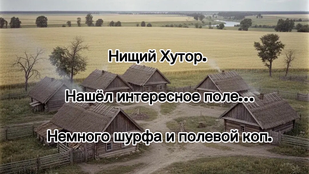 Нищий Хутор. Нашёл хорошее поле. Немного шурфа и полевой коп. смотреть онлайн
