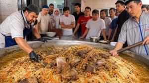 Одно из лучших заведений по приготовлению плова в Узбекистане. Уличная кухня
