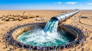 Как Саудовская Аравия перекачивает морскую воду через пустыню по гигантским трубопроводам.