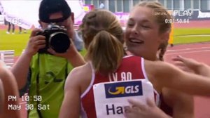 Озорная Джина Люккенкемпер ( Gina Lückenkemper ) выиграла забег 100м и ответила на вопросы