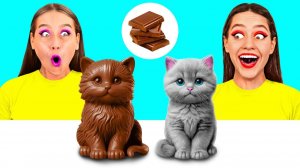 Челлендж. Шоколадная Еда vs Настоящая еда # Умные Гаджеты или Лайфхаки от 4Teen Challenge