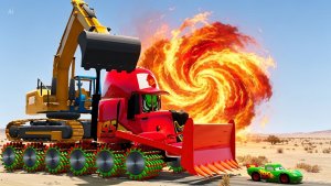 МУЛЬТИКИ ДЛЯ ДЕТЕЙ Машинки против Монстра Кран — Аварии BeamNG Drive 🚗🏗️