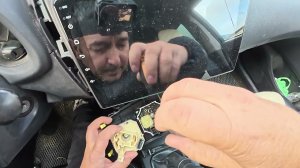 Замена ламп подсветки регуляторов отопителя, Тойота Королла Е150.