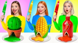 24 Часа Едим Еду Одного Цвета Челлендж # Забавные Лайфхаки с Едой от Multi DO Joy