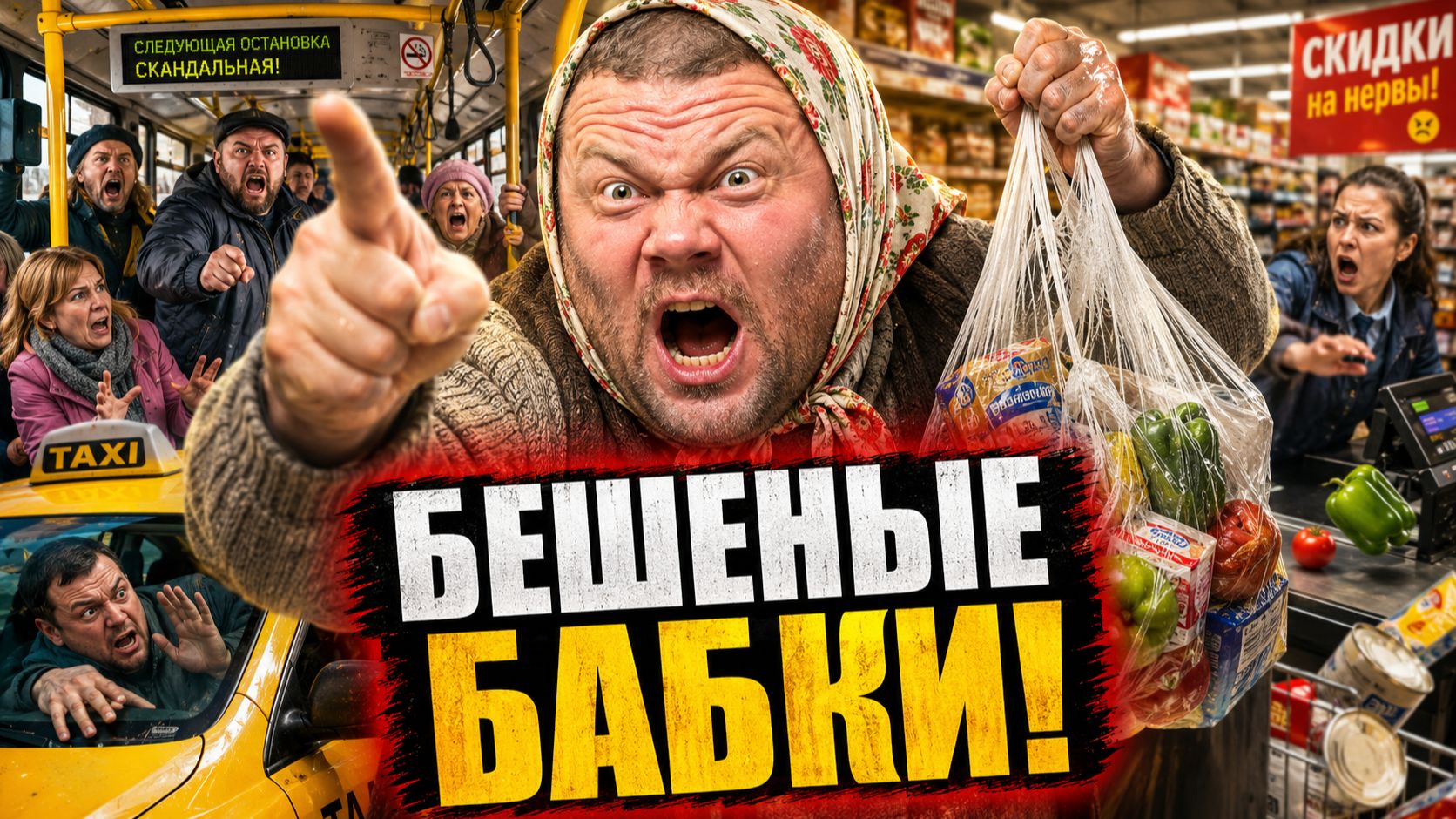 Бабки разносят всё! Топ-10 самых бешеных скандалов в автобусе, такси и магазине. Соседка —психопатка