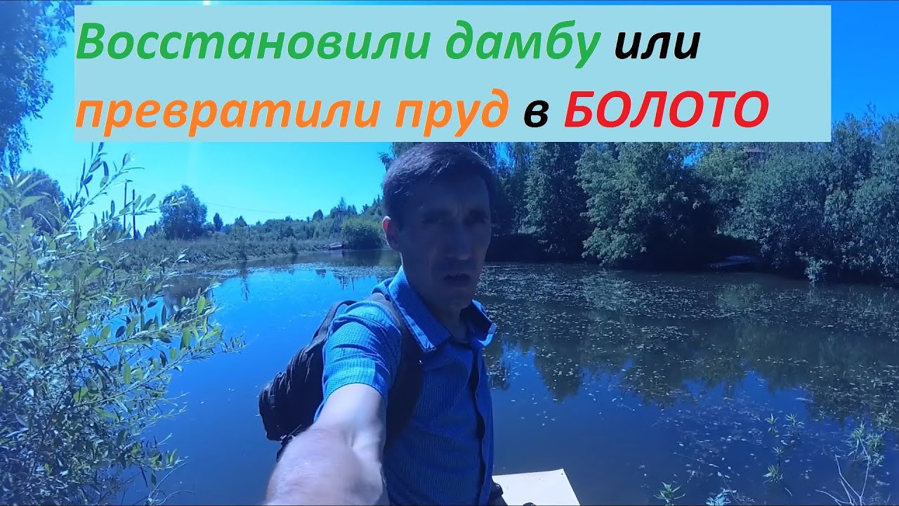 Восстановили дамбу или превратили пруд в БОЛОТО. Видимость бурной деятельности "ЛЖЕПРАВЛЕНИЯ" смотреть онлайн