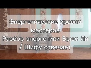 Энергетические уровни мастеров / разбор энергетики Брюс Ли / Шифу отвечает