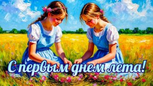 С первым днём лета! Красивая музыкальная открытка.