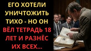 ЕГО ХОТЕЛИ УНИЧТОЖИТЬ ТИХО — НО ОН ВЁЛ ТЕТРАДЬ 18 ЛЕТ И РАЗНЁС ИХ ВСЕХ