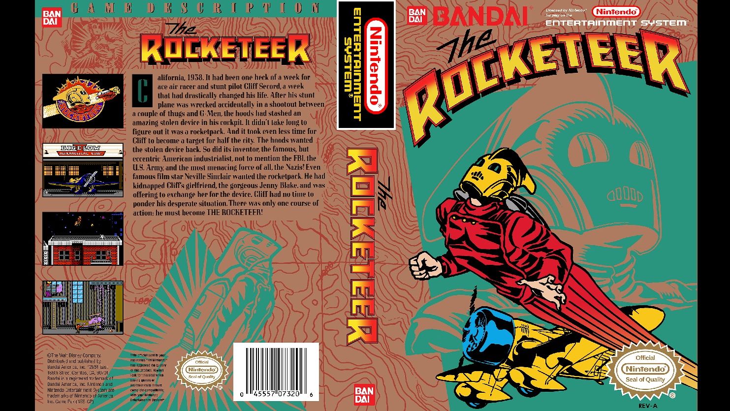 THE ROCKETEER. REALTIME ASSOCIATES - BANDAI. 1991. NES